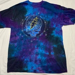 Retro Grateful Dead Tie Dye Liquid Blue Size XL